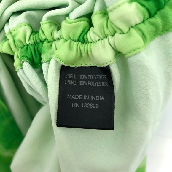 Revolve h:ours Fidelity Ruched Mini Dress Green Tie Dye Y2K Size Small - Picture 13 of 14